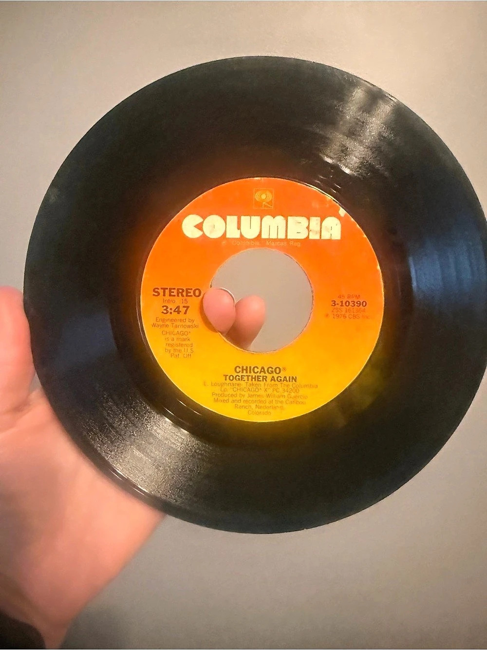 Columbia Chicago / If You Leave Me Now 7" Vinyl Single Record